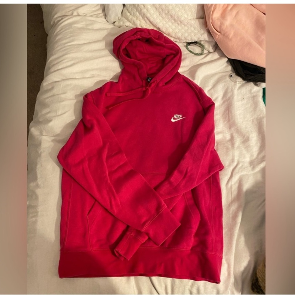 Hot pink Nike hoodie